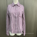 Female yarn dyed spandex long sleeve shirt